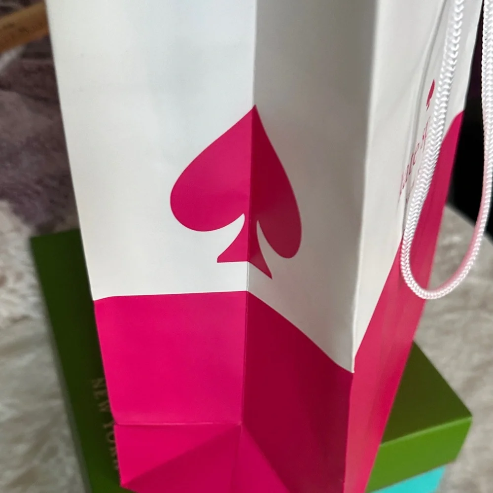 Kate Spade Green/Blue Gift Box with Blue Ribbon